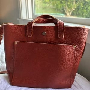 Portland Leather Goods mini crossbody tote in Sedona